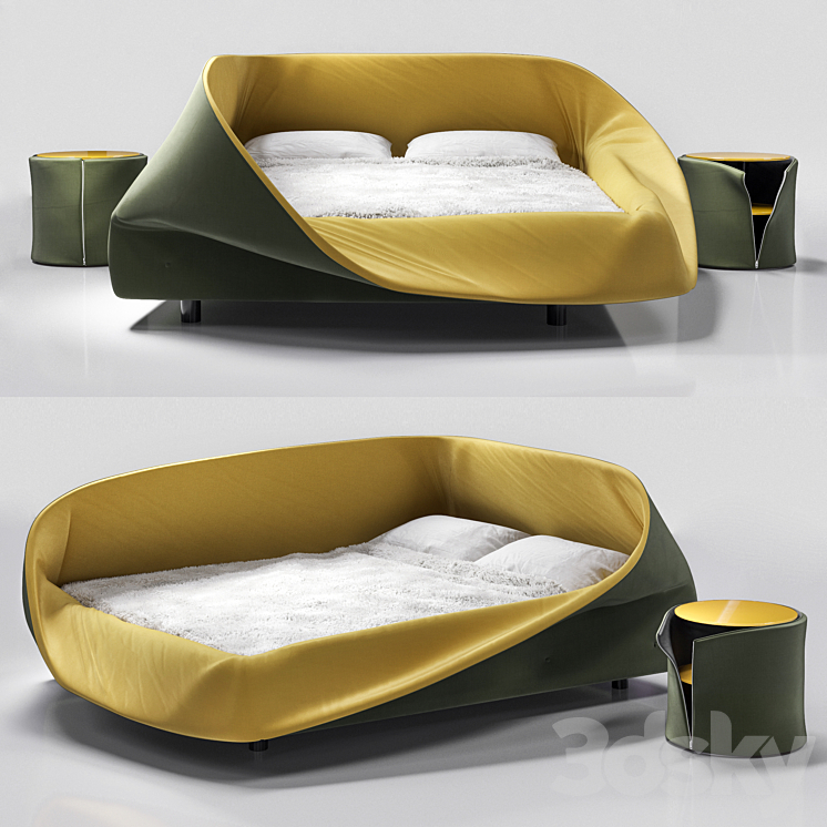 lago colletto bed 3DS Max Model - thumbnail 1