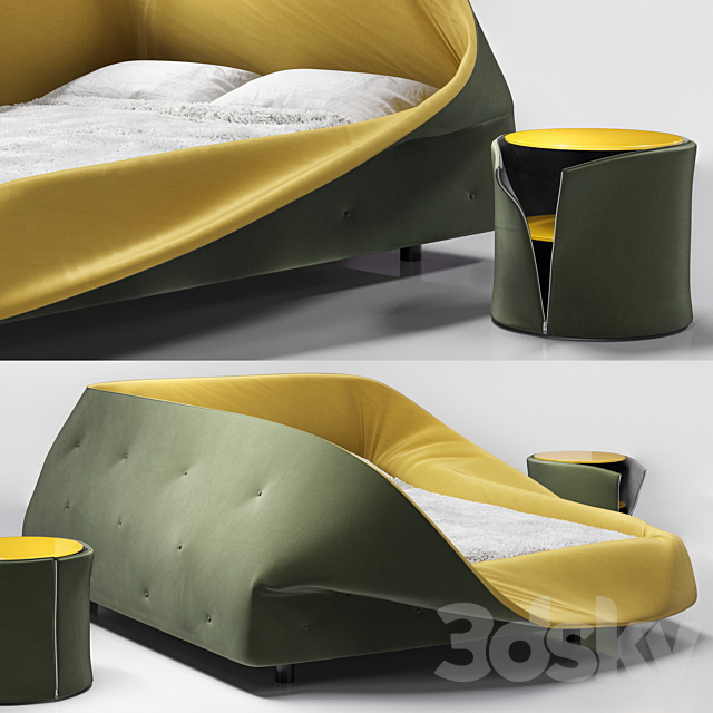 lago colletto bed 3DSMax File - thumbnail 2