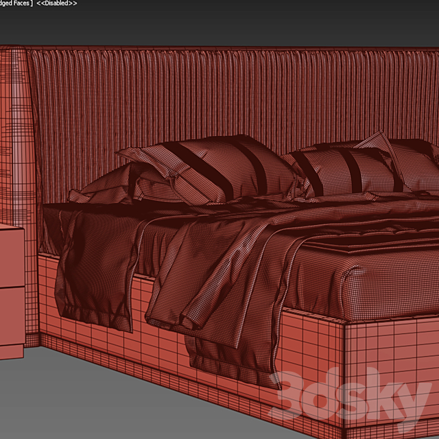 Laskasas MIUZZA bed 3DSMax File - thumbnail 3