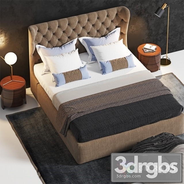 Lauren Bed 3dsmax Download - thumbnail 1