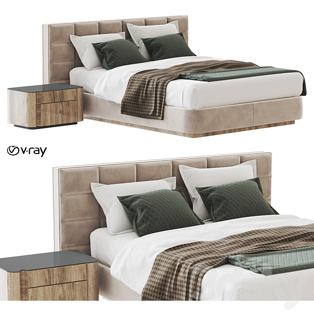 Lawrence Bed by Minotti 3DSMax File - thumbnail 1