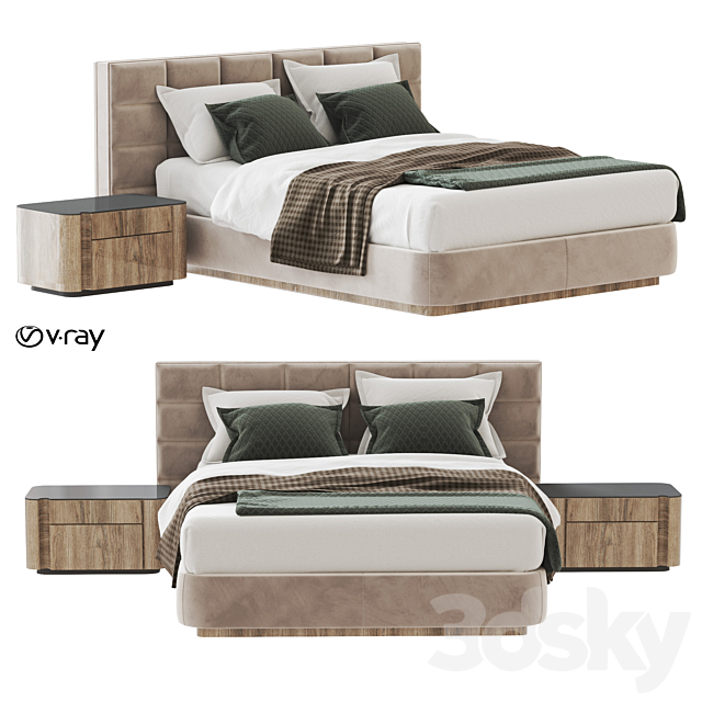 Lawrence Bed by Minotti 3DSMax File - thumbnail 3