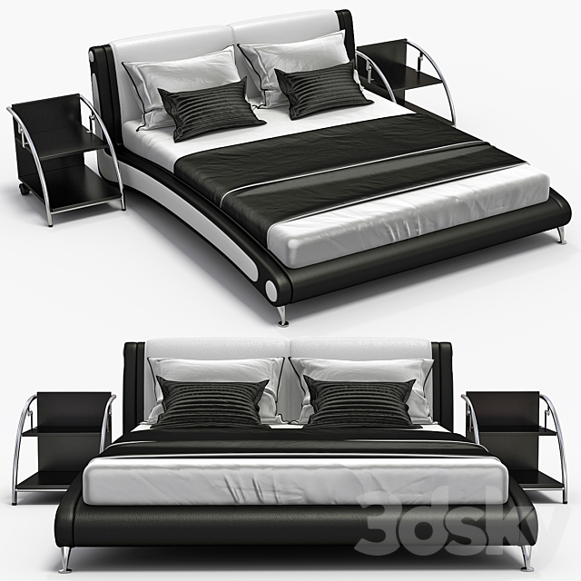 Leather bed Aonidisi 959 3DSMax File - thumbnail 1