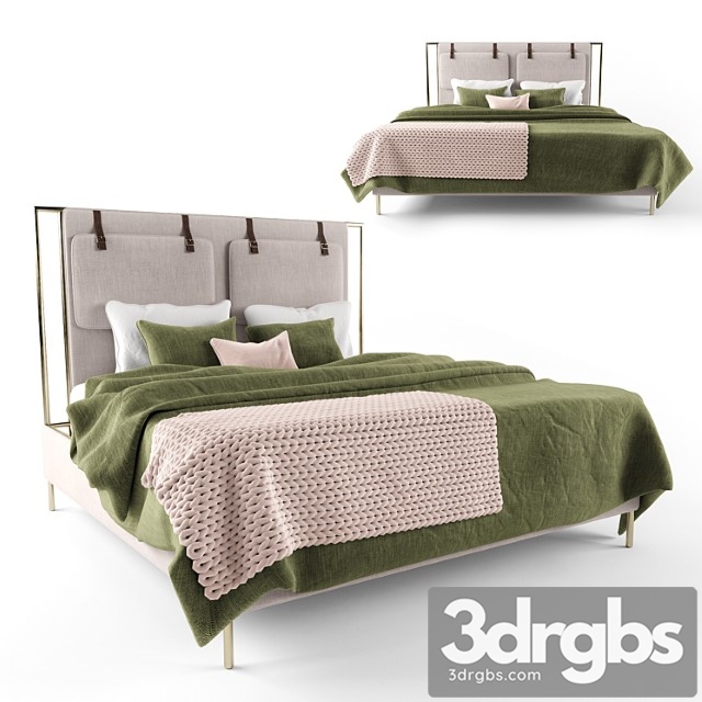 Leigh upholstered bed 2 3dsmax Download - thumbnail 1