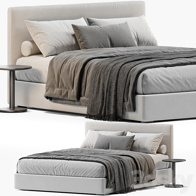 Lema CAMILLE Bed 3DS Max Model - thumbnail 1