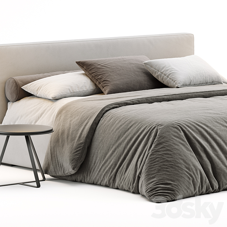 Lema Camille Bed 3DS Max Model - thumbnail 2