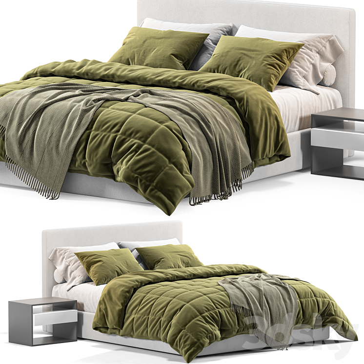 Lema Camille Bed 3DS Max Model - thumbnail 1