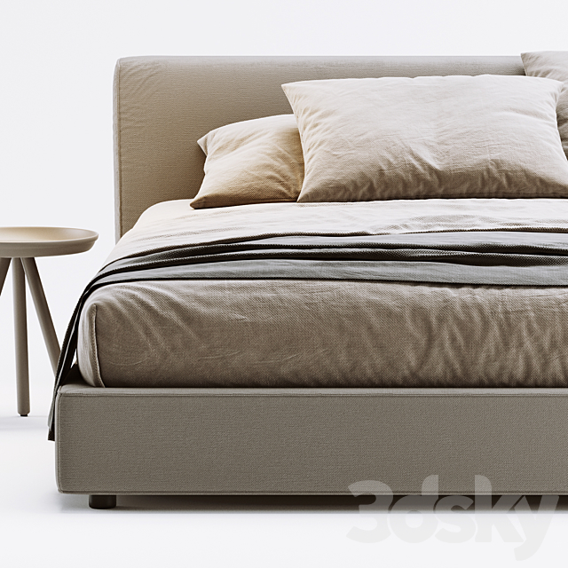 Lema Solftland Bed 3DS Max Model - thumbnail 2