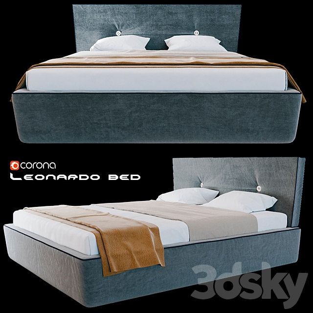 Leonardo Bed 3DSMax File - thumbnail 1