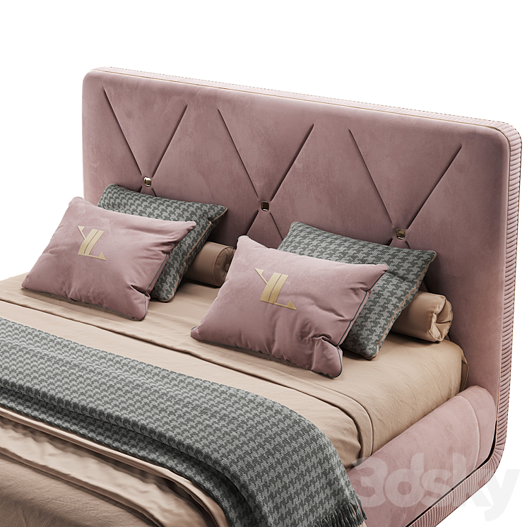 Letto Gilda Bed 3DS Max Model - thumbnail 2