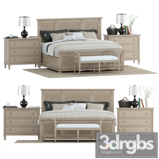 Lexington Home Brand Monterey Sands Cypress Point Bed 3dsmax Download - thumbnail 1