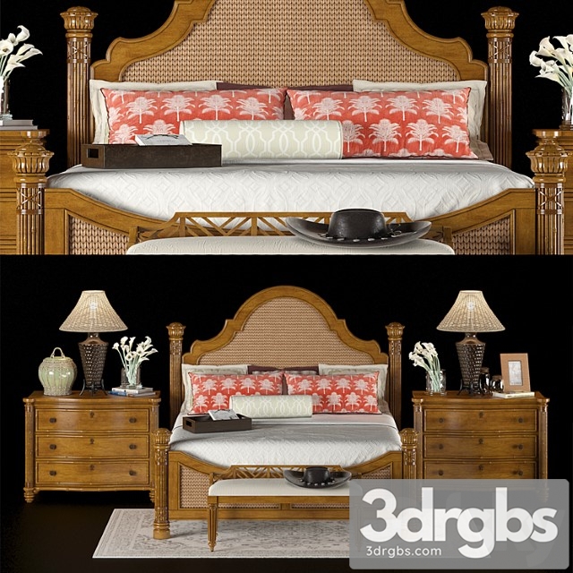 Lexington Home Brands Island Estate By Tommy Bahama Home Round Hill Bed 3dsmax Download - thumbnail 1