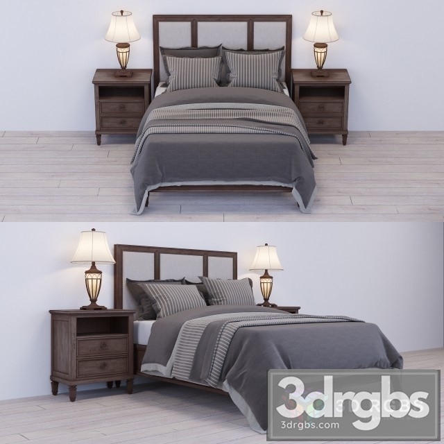 Lexington Vintage Bed 3dsmax Download - thumbnail 1