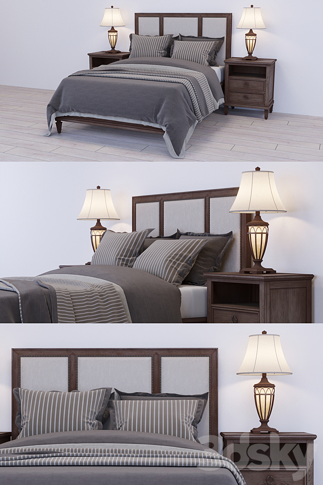 Lexington – Vintage Bed Set-2 3DSMax File - thumbnail 2