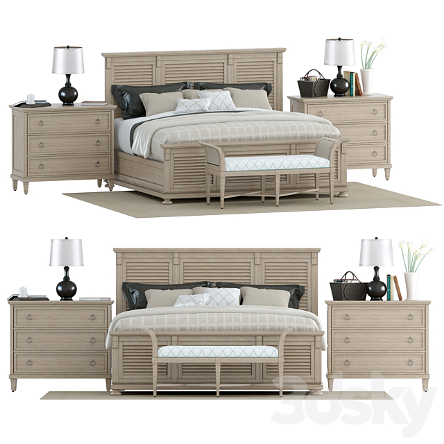 LEXINGTON_HOME_BRAND_MONTEREY_SANDS_CYPRESS_POINT_BED 3DSMax File - thumbnail 1