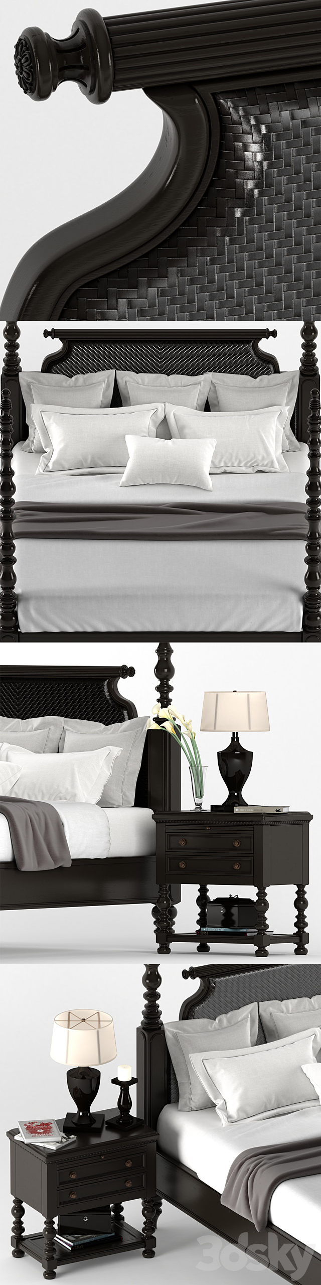 LEXINGTON_HOME_BRAND_SOVEREIGH_POSTER_BED 3DS Max Model - thumbnail 2