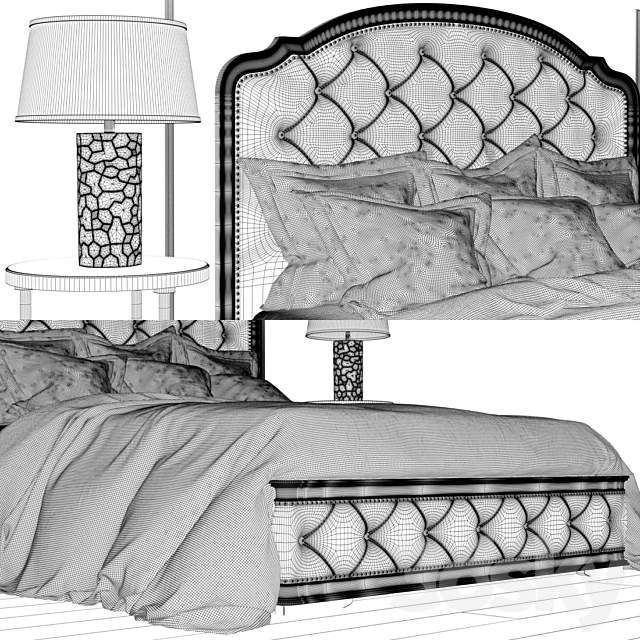 Liberty Amelia Queen Bed 3DSMax File - thumbnail 3