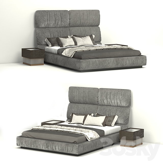 linen bed 02 3DSMax File - thumbnail 1