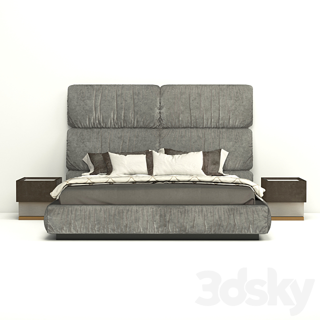 linen bed 02 3DSMax File - thumbnail 4