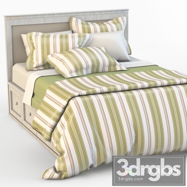 Linen Bed 3dsmax Download - thumbnail 1