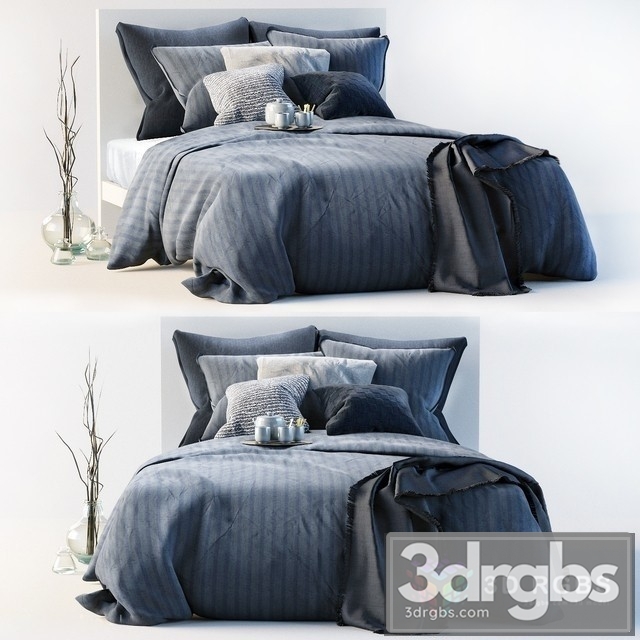 Linen Postelnoe Bed 3dsmax Download - thumbnail 1