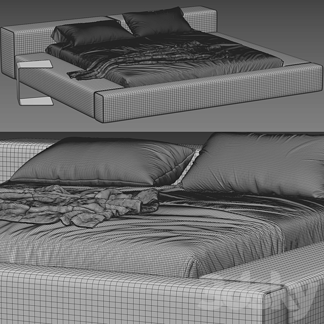 Living divani extra wall bed 3DSMax File - thumbnail 4