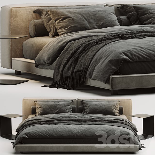 Living Divani NeoWall Bed 3DS Max Model - thumbnail 2