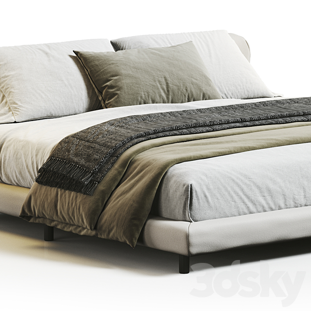 Living Divani Softwall Bed 3ds Max - thumbnail 2