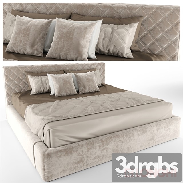 Longhi-helmut bed 2 3dsmax Download - thumbnail 1