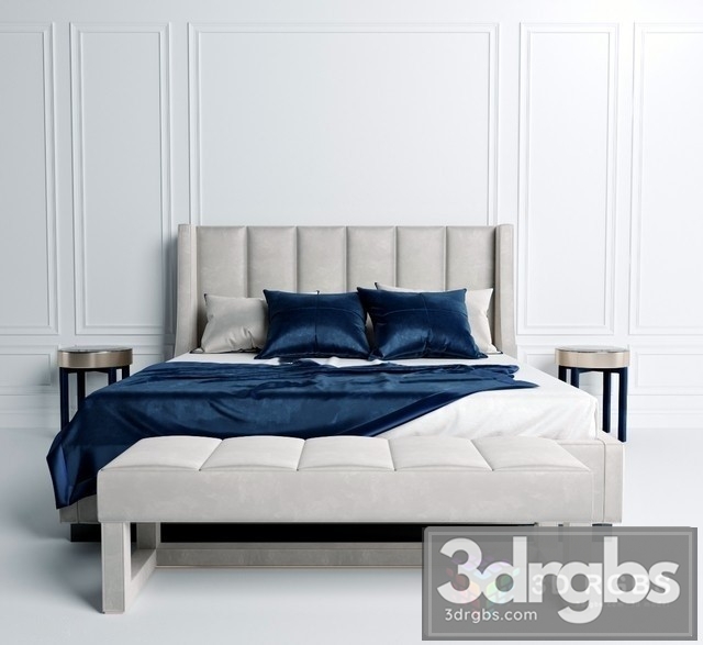 Longhi Kubrick Bed 3dsmax Download - thumbnail 1