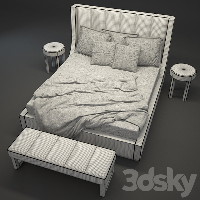 Longhi Kubrick Bed 3DSMax File - thumbnail 3