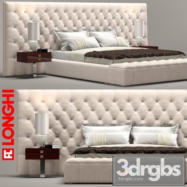 Longhi Luxury Bed 3dsmax Download - thumbnail 1