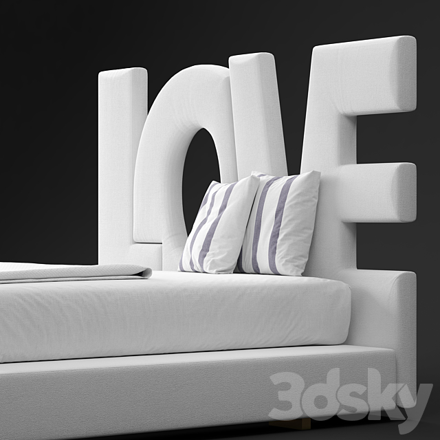 Love bed_by erba italia 3DSMax File - thumbnail 2