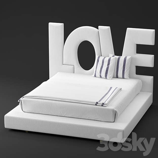 Love bed_by erba italia 3DSMax File - thumbnail 3