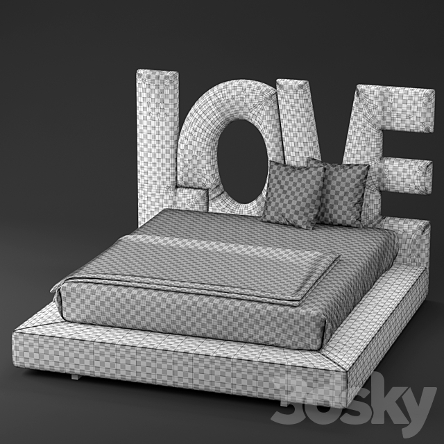 Love bed_by erba italia 3DSMax File - thumbnail 4