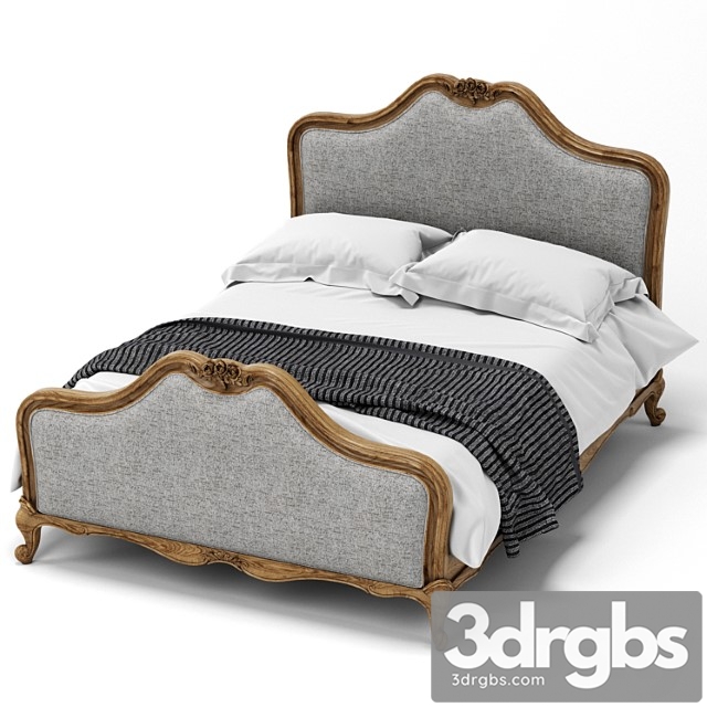 Luxdeco. chic king size bed 2 3dsmax Download - thumbnail 1