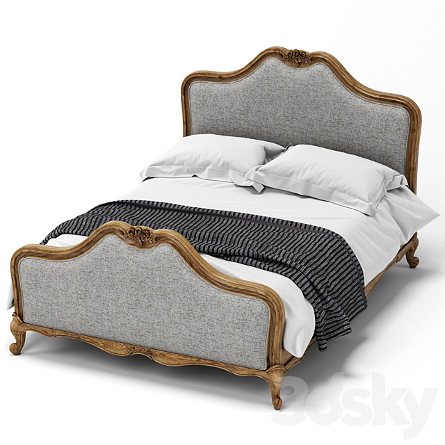 LUXDECO. Chic king size bed 3DSMax File - thumbnail 1