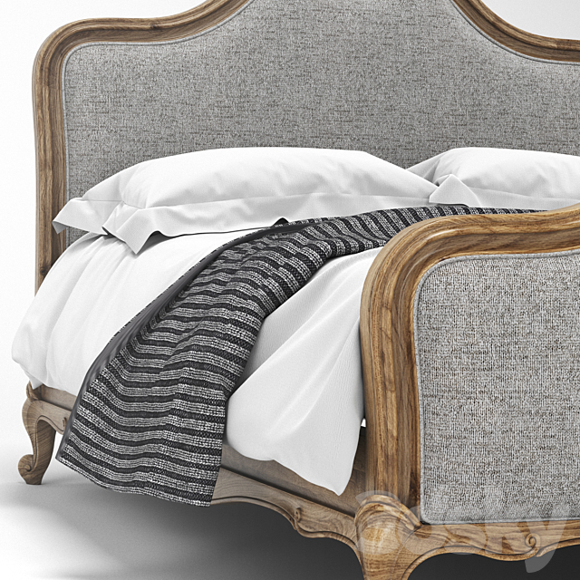 LUXDECO. Chic king size bed 3DSMax File - thumbnail 2