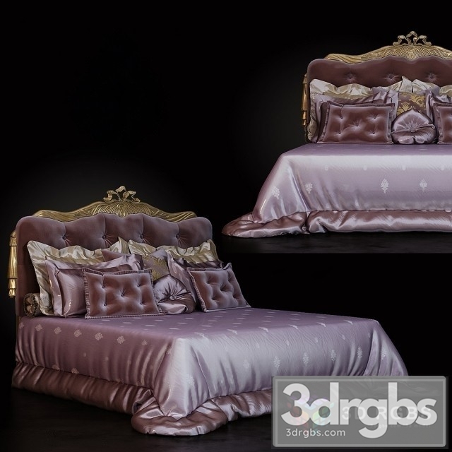 Luxurious Bed 3dsmax Download - thumbnail 1