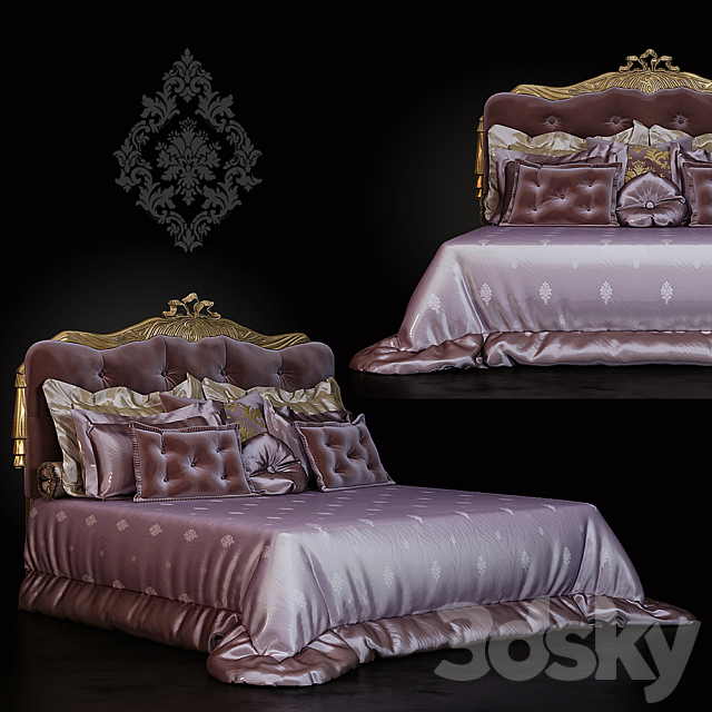 luxurious bed 3DSMax File - thumbnail 1