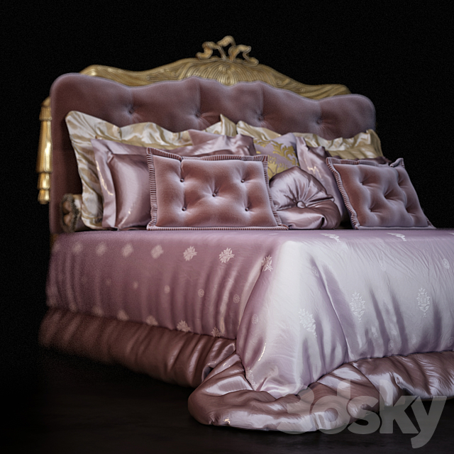 luxurious bed 3DSMax File - thumbnail 2