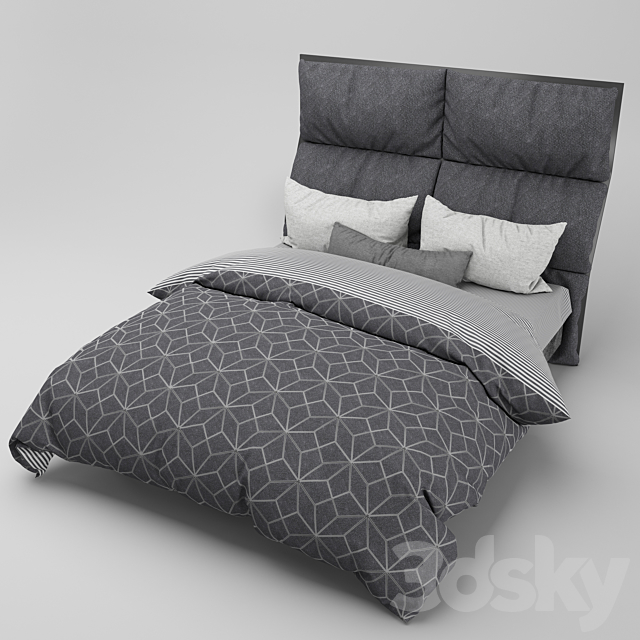 Luxury bed 02 3DSMax File - thumbnail 2