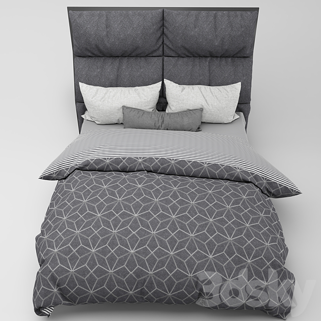 Luxury bed 02 3DSMax File - thumbnail 3