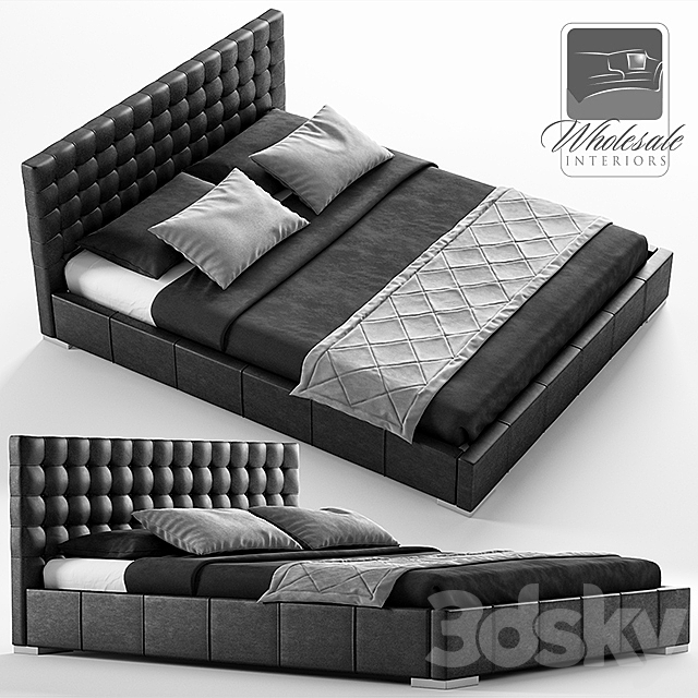 Maddy Upholstered Panel Bed 3DSMax File - thumbnail 1