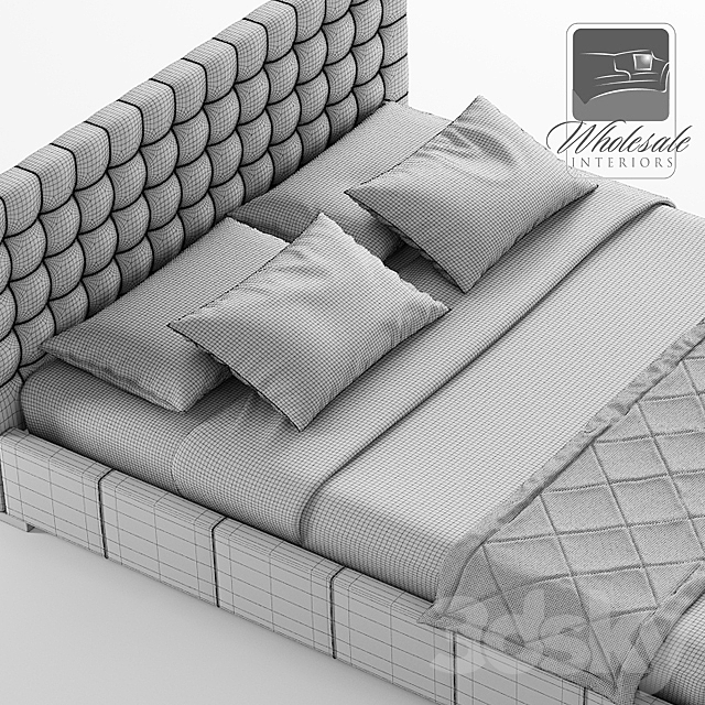 Maddy Upholstered Panel Bed 3DSMax File - thumbnail 2