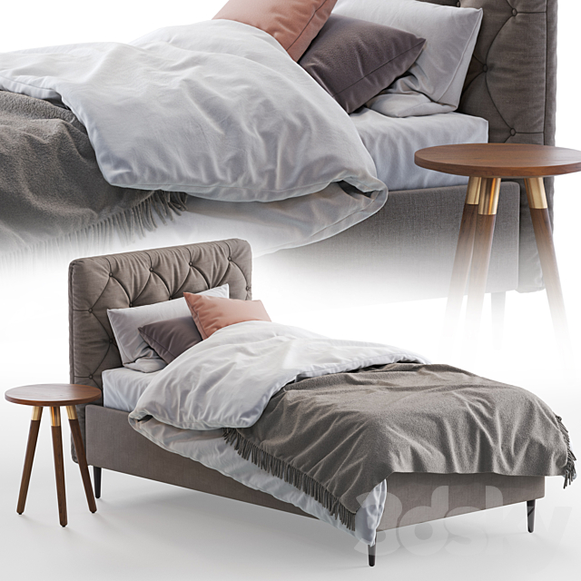 Made skye single bed 3DSMax File - thumbnail 1