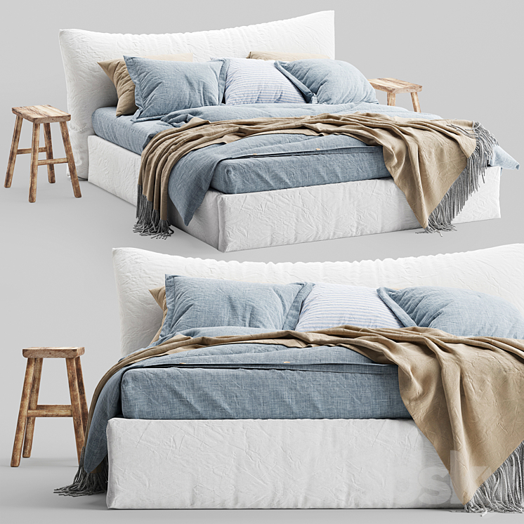 Magic Linen Bed 2 3DS Max Model - thumbnail 1