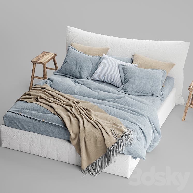 Magic Linen Bed 2 3DS Max Model - thumbnail 2