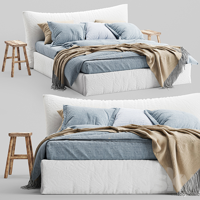 Magic Linen Bed 2 3DSMax File - thumbnail 1