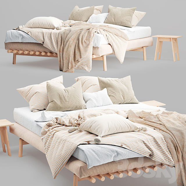 Magic linen bed 3DSMax File - thumbnail 1